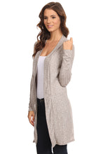 Load image into Gallery viewer, Women's Ribbed Open Front Long Sleeve Cardigan Small to 3XL Made in USA