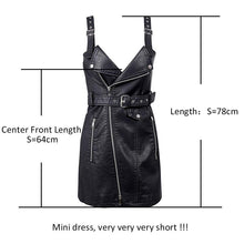 Load image into Gallery viewer, V-neck Sash Zipper Mini Dress