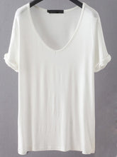 Load image into Gallery viewer, V Neckline Loose T-shirt