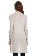 Load image into Gallery viewer, Women's Ribbed Open Front Long Sleeve Cardigan Small to 3XL Made in USA