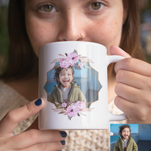 Load image into Gallery viewer, Personalized Floral Mug