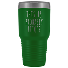Load image into Gallery viewer, THIS IS PROBABLY TITO'S - Laser Etched Tumbler (Premium)