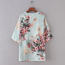 Load image into Gallery viewer, Floral Chiffon Kimono Blouse