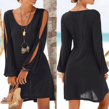 Load image into Gallery viewer, Mallory™ Black Beach Mini Dress