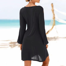 Load image into Gallery viewer, Mallory™ Black Beach Mini Dress