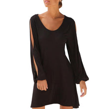 Load image into Gallery viewer, Mallory™ Black Beach Mini Dress