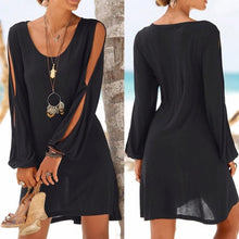Load image into Gallery viewer, Mallory™ Black Beach Mini Dress
