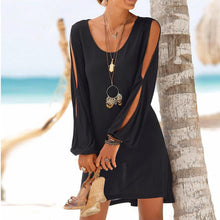 Load image into Gallery viewer, Mallory™ Black Beach Mini Dress
